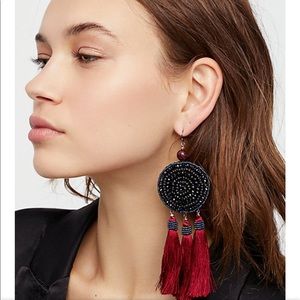 Free People Winona Embellished Tassel Earrings